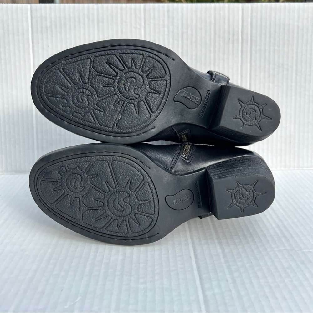 Born Carmel Harness Booties Black Leather Size 7.5 - Picture 7 of 9